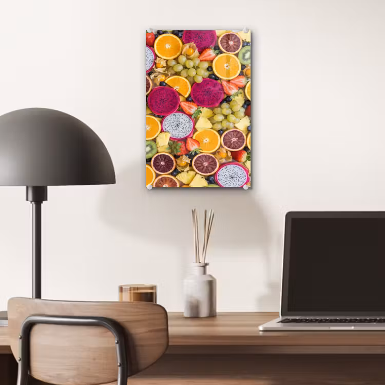 Glas schilderij - Fruit - Assortiment - Kleurrijk - Gezondheid — 7