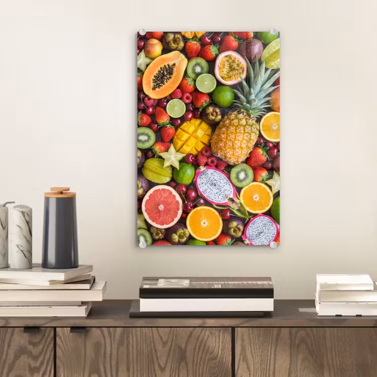 Glas schilderij - Fruit - Assortiment - Vers - Gezond - Kleurrijk — 2