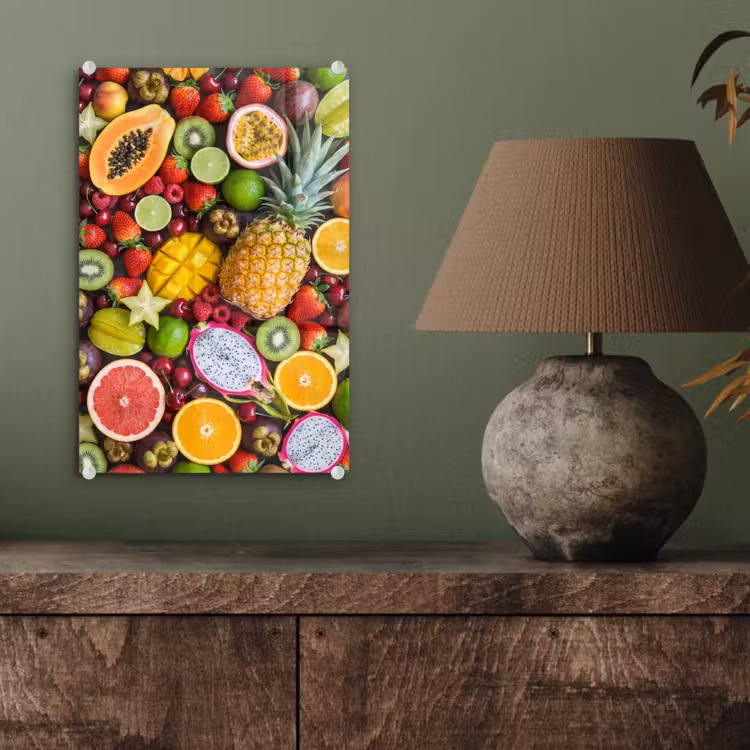Glas schilderij - Fruit - Assortiment - Vers - Gezond - Kleurrijk — 4