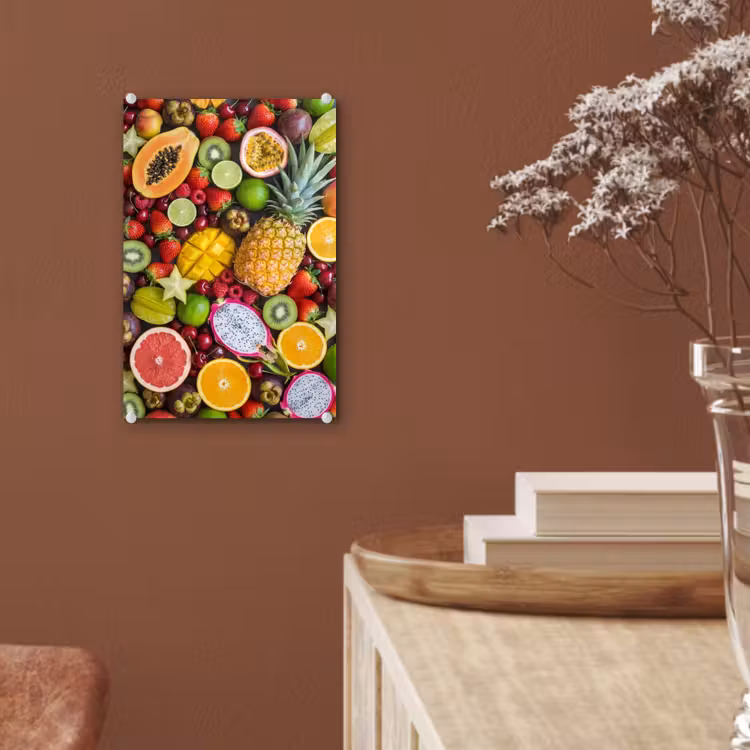 Glas schilderij - Fruit - Assortiment - Vers - Gezond - Kleurrijk — 6