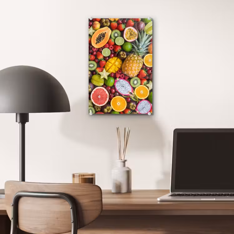 Glas schilderij - Fruit - Assortiment - Vers - Gezond - Kleurrijk — 7