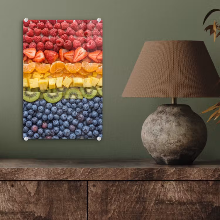 Glas schilderij - Fruit - Regenboog - Gezond - Kleurrijk — 4