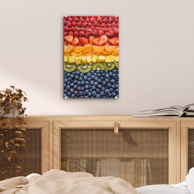 Glas schilderij - Fruit - Regenboog - Gezond - Kleurrijk — 5