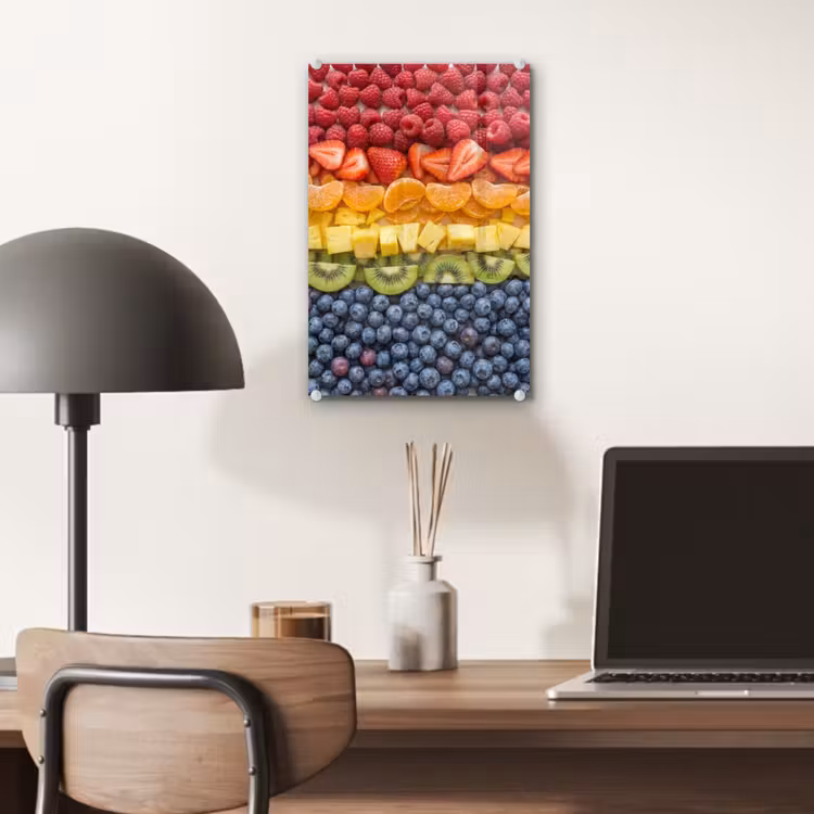 Glas schilderij - Fruit - Regenboog - Gezond - Kleurrijk — 7