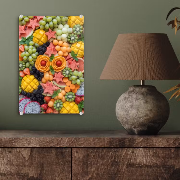 Glas schilderij - Fruit - Variatie - Kleurrijk - Vers - Eten — 4