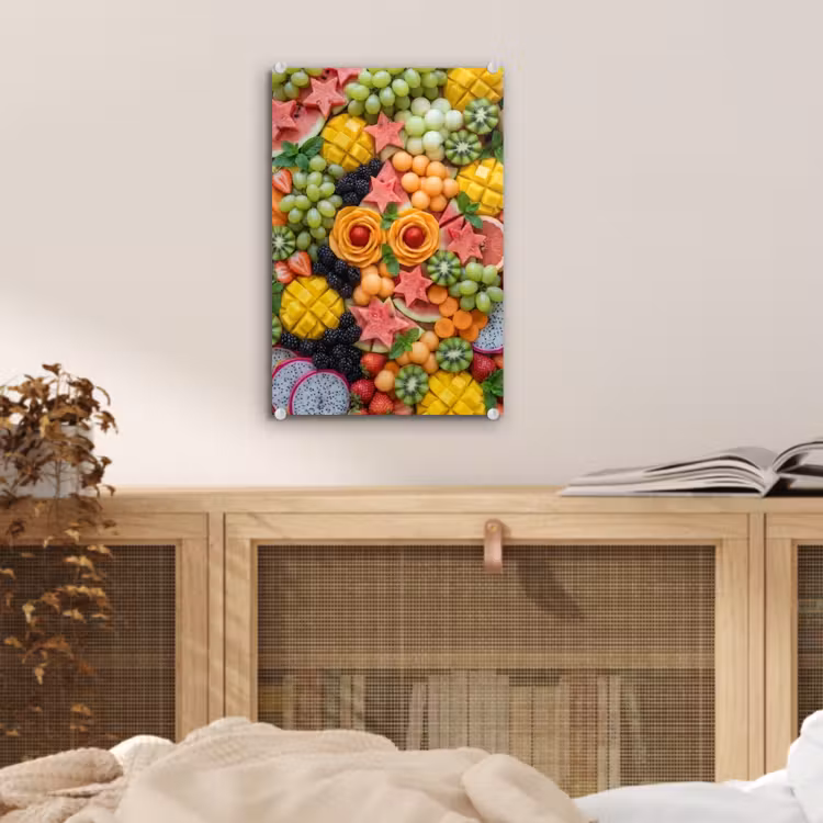 Glas schilderij - Fruit - Variatie - Kleurrijk - Vers - Eten — 5