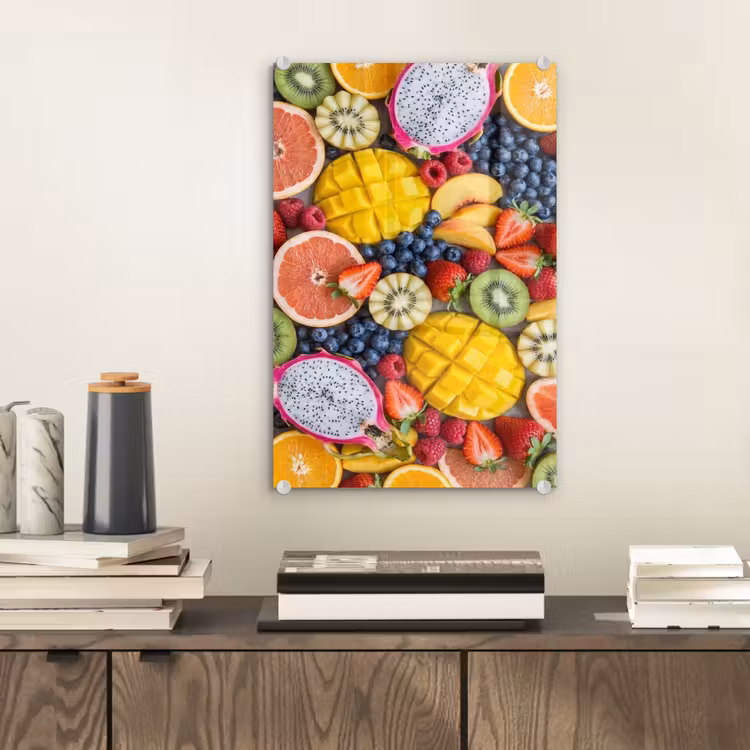 Glas schilderij - Fruit - Versneden - Kleurrijk - Eten - Gezond — 2