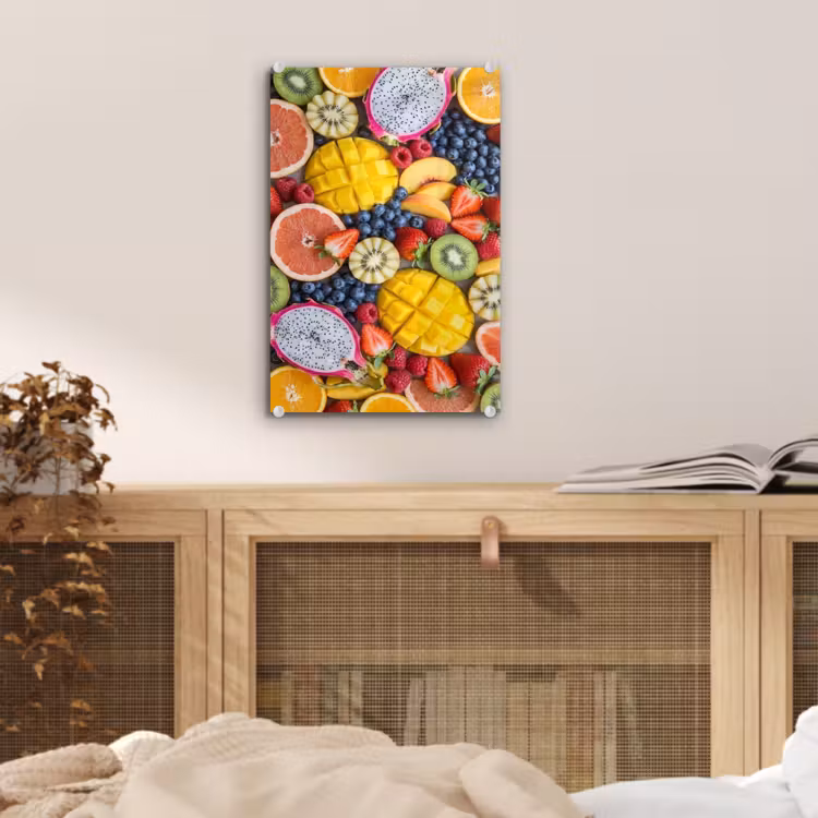 Glas schilderij - Fruit - Versneden - Kleurrijk - Eten - Gezond — 5