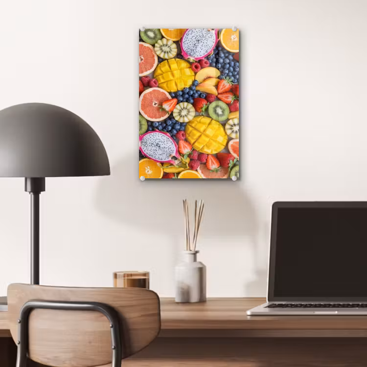 Glas schilderij - Fruit - Versneden - Kleurrijk - Eten - Gezond — 7
