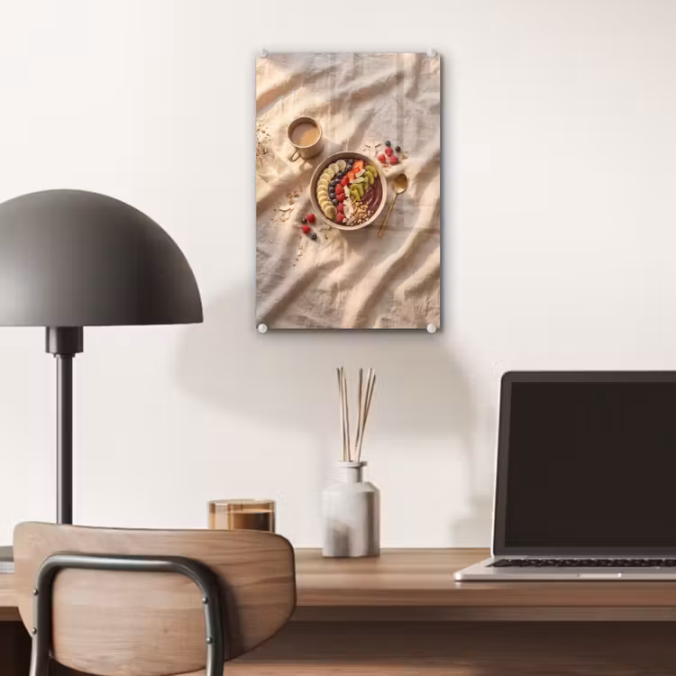 Glas schilderij - Eten - Ontbijtkom - Fruit - Gezond - Kleurrijk — 7