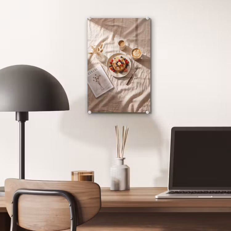 Glas schilderij - Pannenkoeken - Bessen - Ontbijt - Modern - Beige — 7