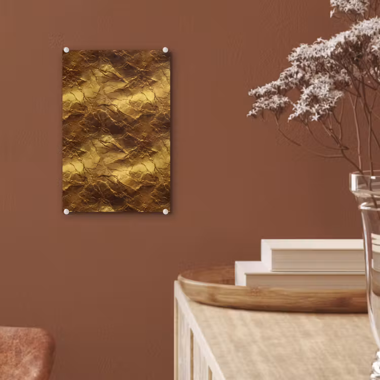 Glas schilderij - Bladgoud - Textuur  - Goud — 6