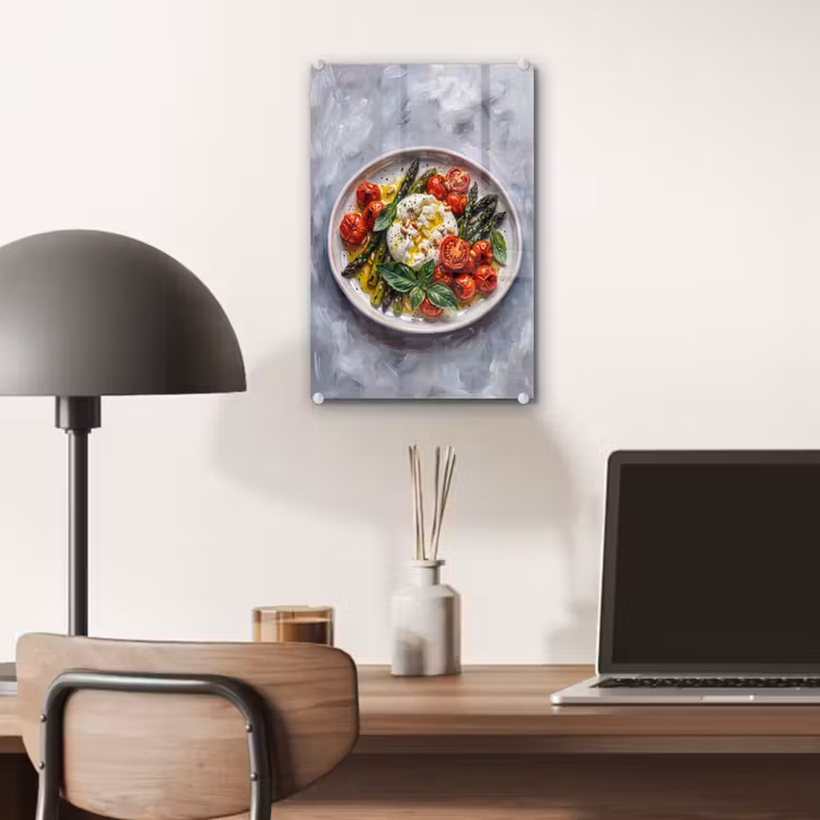 Glas schilderij - Eten - Groenten - Kaas - Modern - Vers — 7