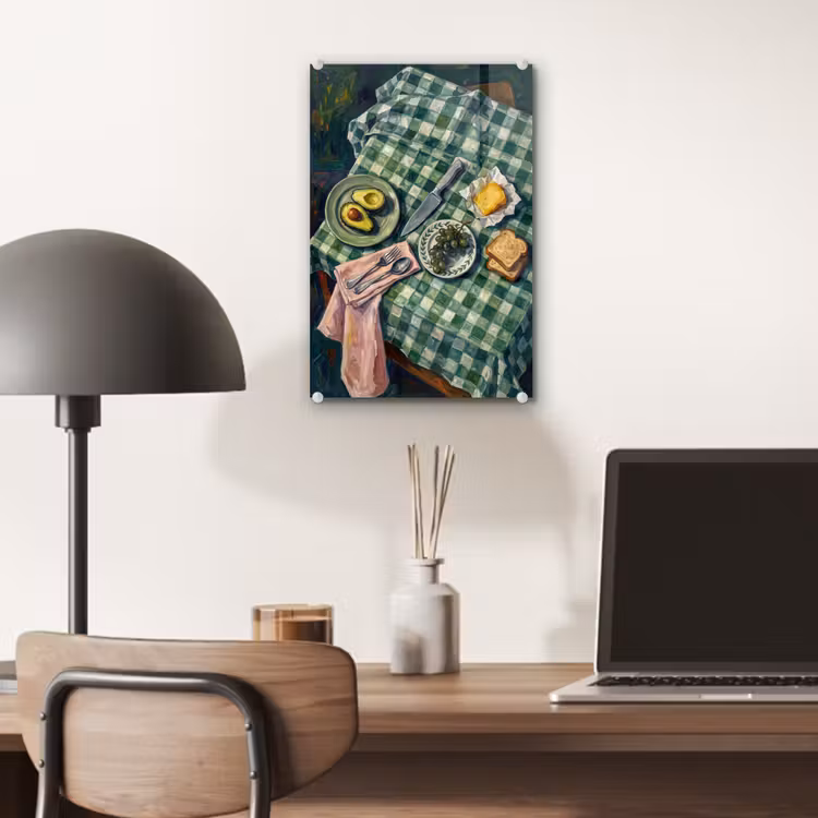 Glas schilderij - Eten - Ontbijt - Tafel - Modern - Groen — 7