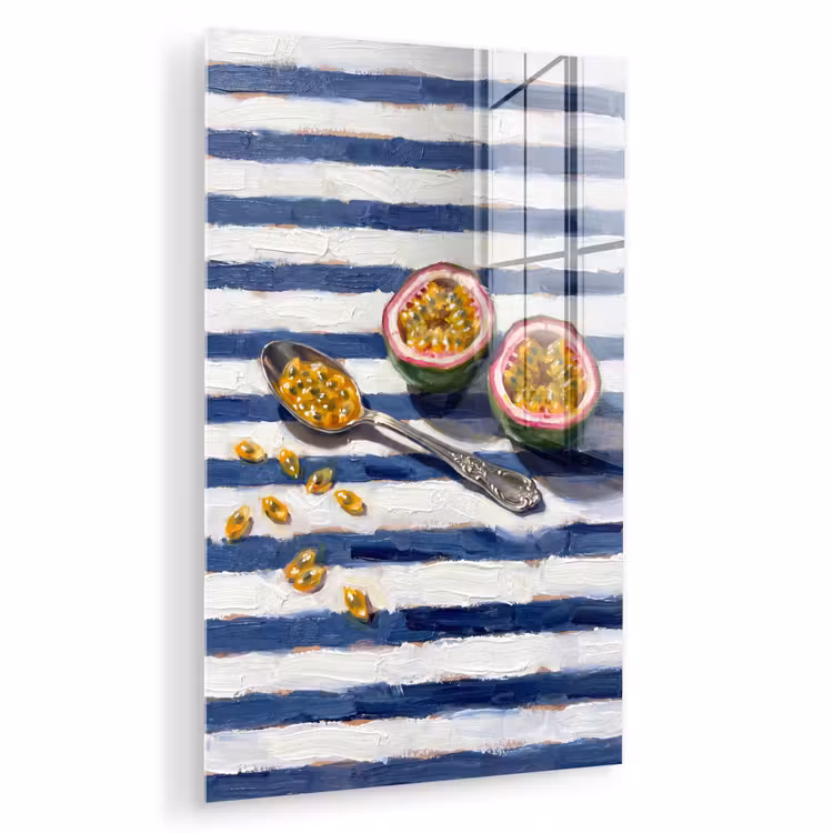 Glas schilderij - Eten - Passievrucht - Tropisch - Modern - Kleurrijk — 1