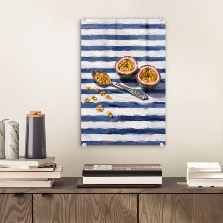 Glas schilderij - Eten - Passievrucht - Tropisch - Modern - Kleurrijk — 2
