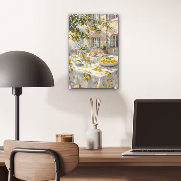 Glas schilderij - Eten - Terras - Zomer - Geschilderd - Geel — 7