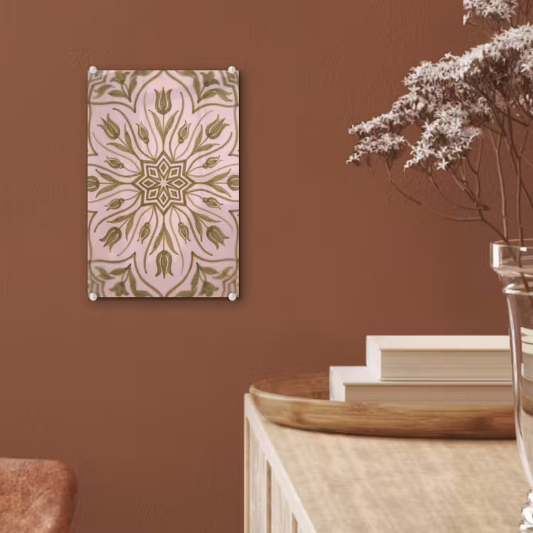 Glas schilderij - Patroon - Mandala - Decoratie - Abstract - Groen — 6