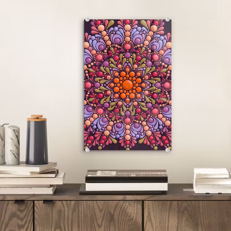 Glas schilderij - Patroon - Stippen - Abstract - Modern - Kleurrijk — 2