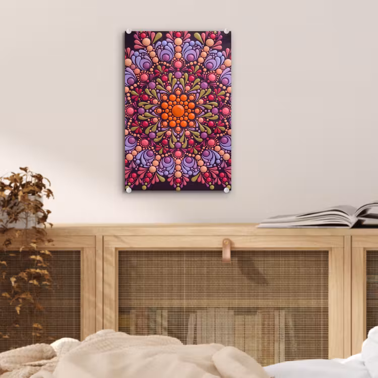 Glas schilderij - Patroon - Stippen - Abstract - Modern - Kleurrijk — 5