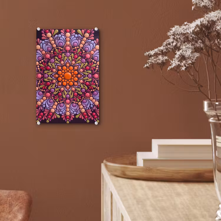 Glas schilderij - Patroon - Stippen - Abstract - Modern - Kleurrijk — 6