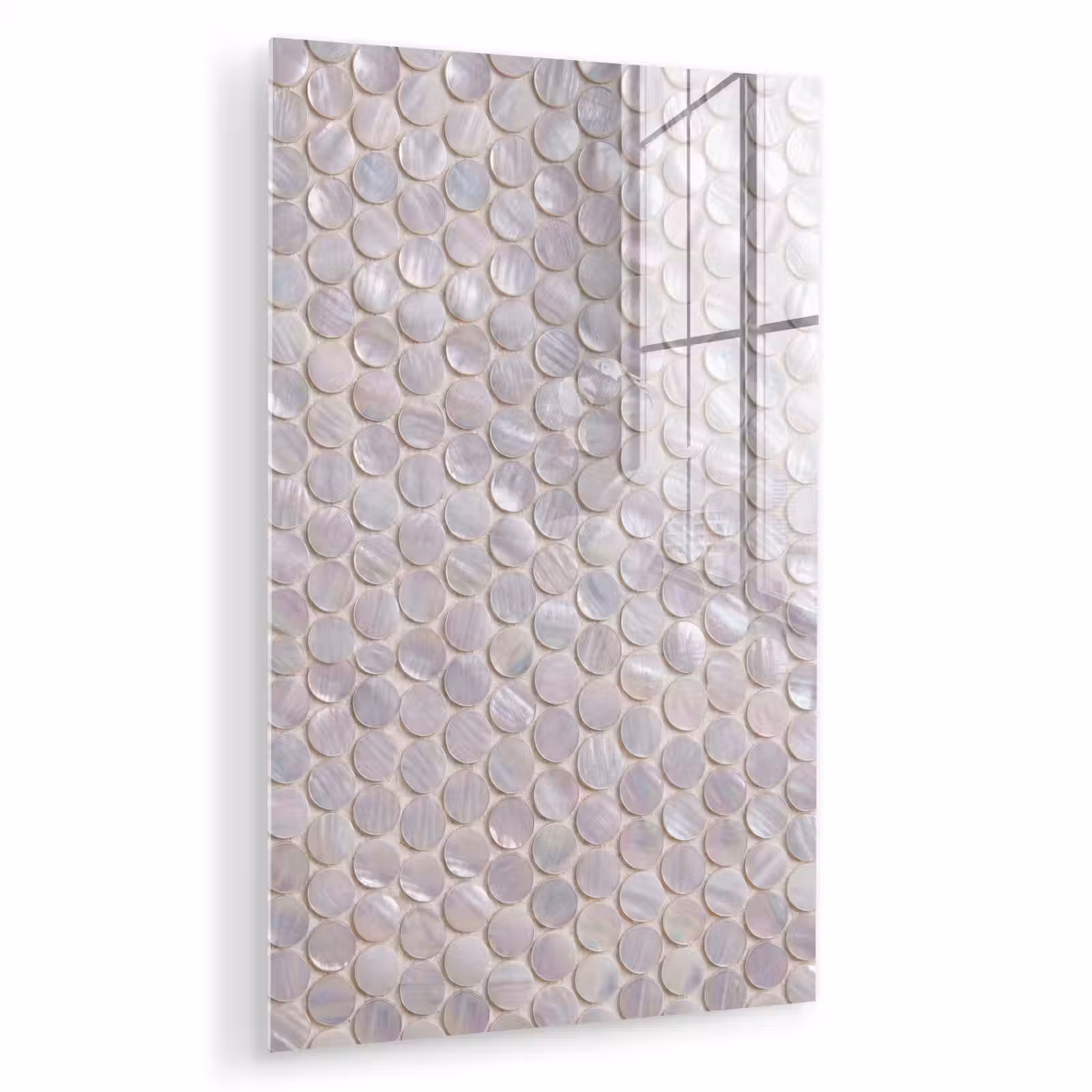 Glas schilderij - Patroon - Cirkels - Abstract - Modern - Wit — 1