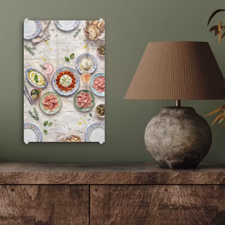 Glas schilderij - Eten - Tafel - Divers - Modern — 4