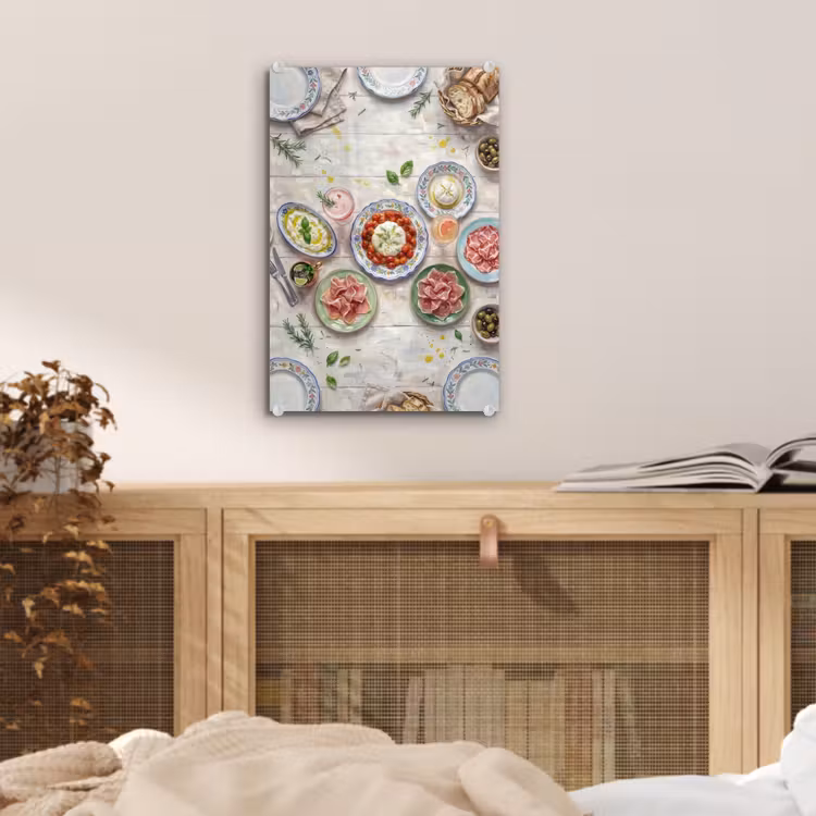 Glas schilderij - Eten - Tafel - Divers - Modern — 5