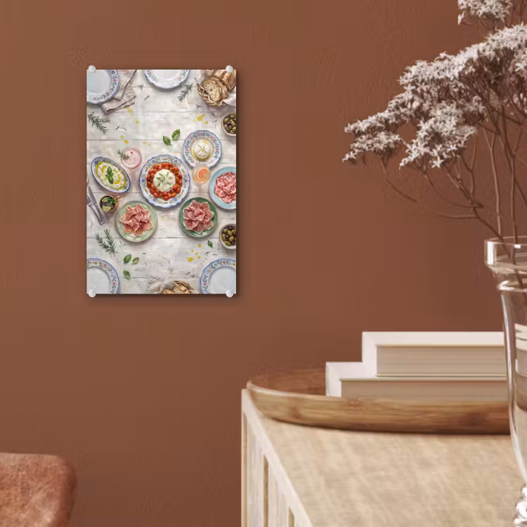 Glas schilderij - Eten - Tafel - Divers - Modern — 6