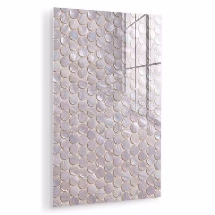 Glas schilderij - Patroon - Cirkels - Abstract - Modern - Wit — 1