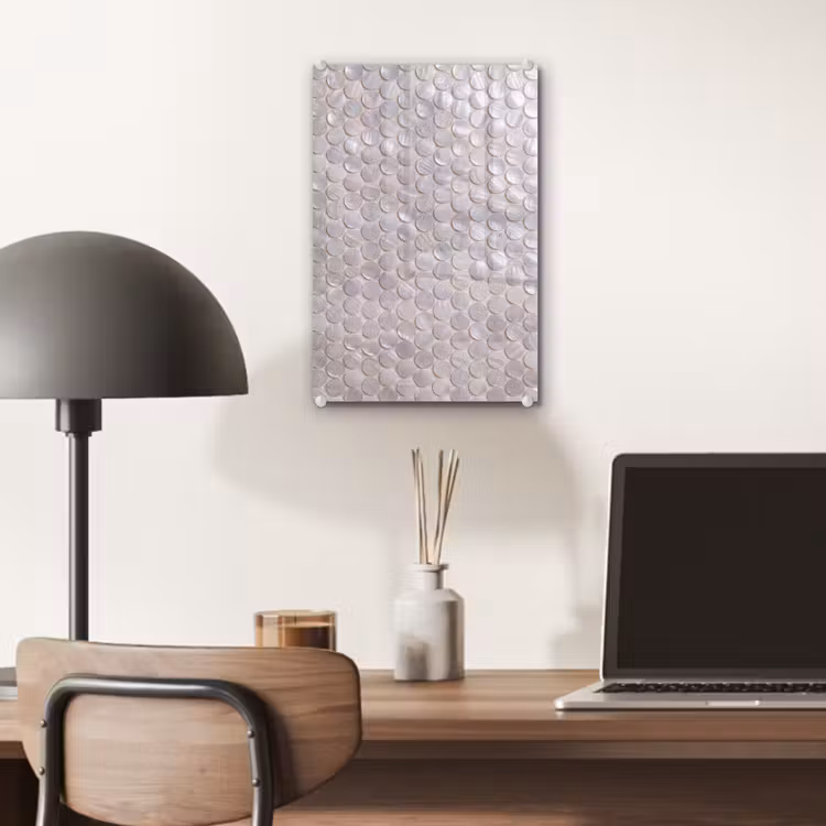 Glas schilderij - Patroon - Cirkels - Abstract - Modern - Wit — 7