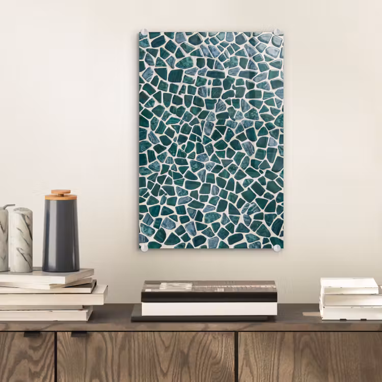 Glas schilderij - Textuur - Steen - Groen - Abstract - Patroon — 2
