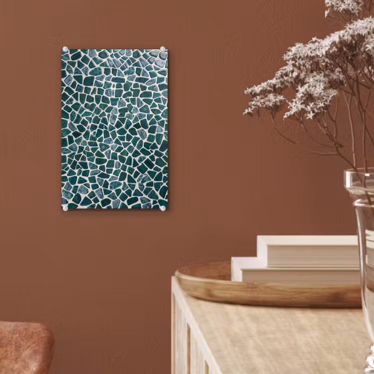 Glas schilderij - Textuur - Steen - Groen - Abstract - Patroon — 6