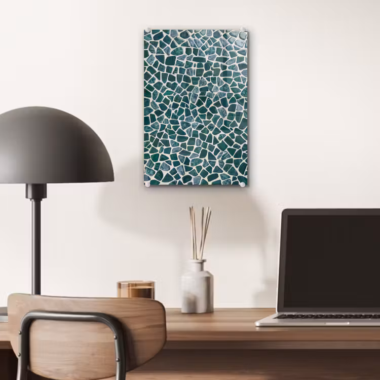 Glas schilderij - Textuur - Steen - Groen - Abstract - Patroon — 7