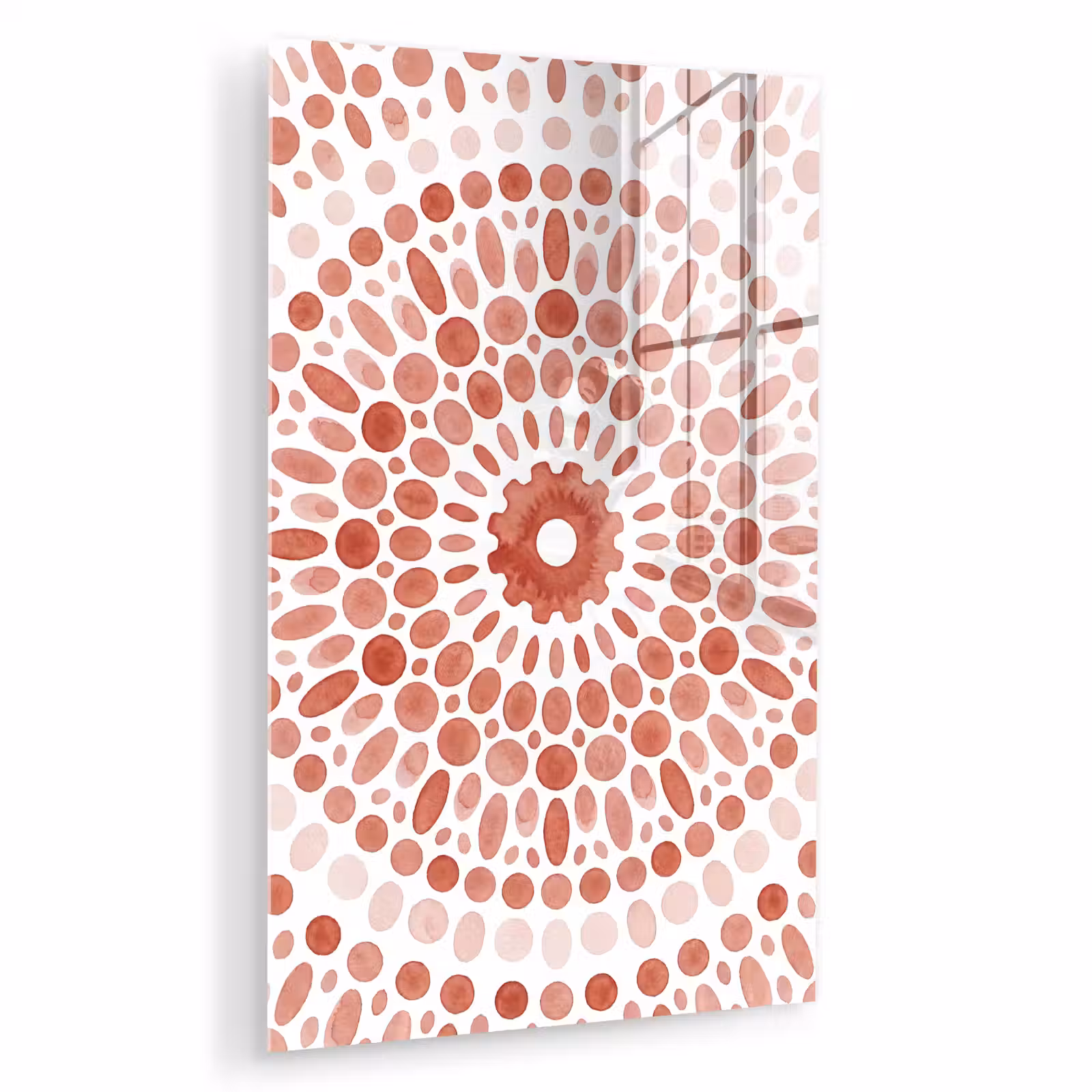 Glas schilderij - Patroon - Cirkels - Abstract - Modern - Rood — 1