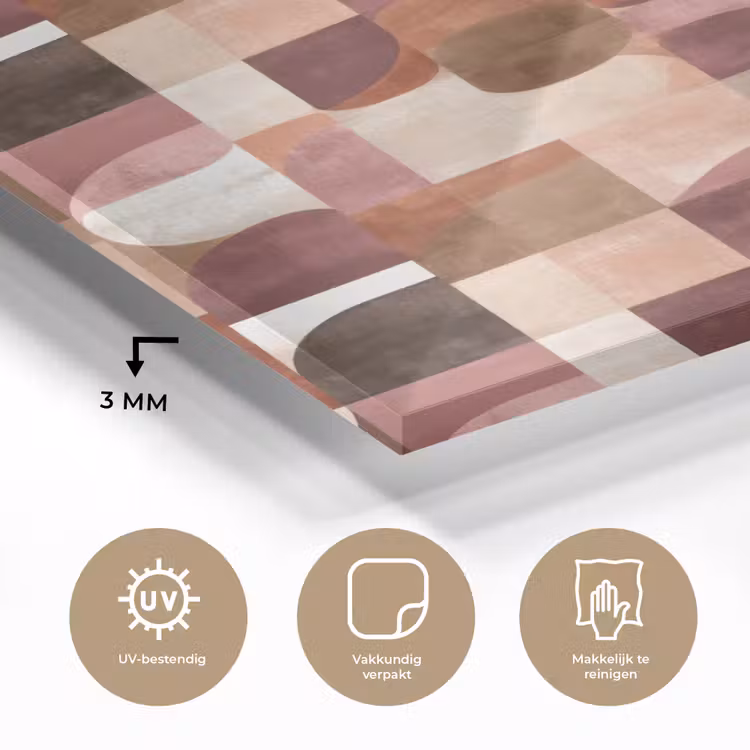Glas schilderij - Geometrie - Modern - Retro — 3