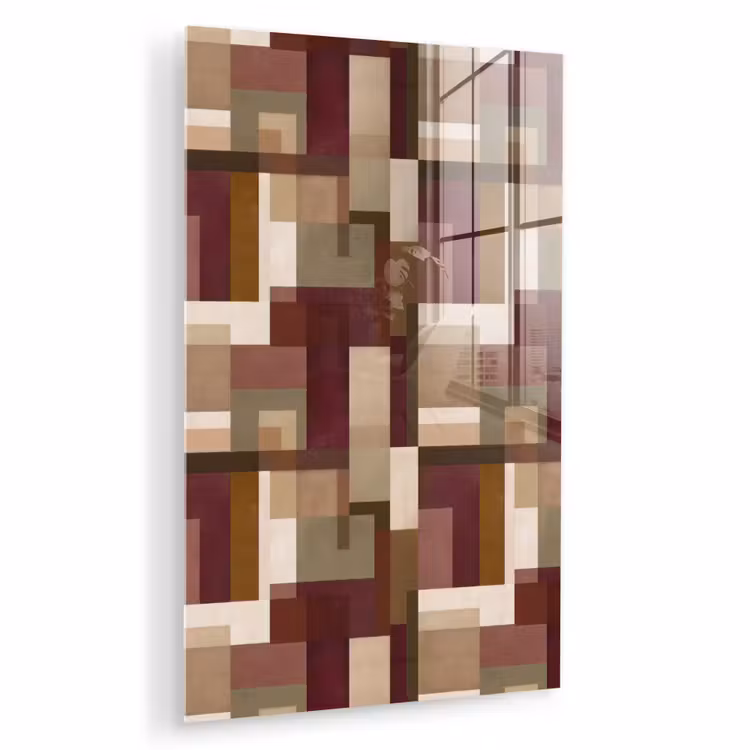 Glas schilderij - Modern - Geometrie - Kleurrijk — 1