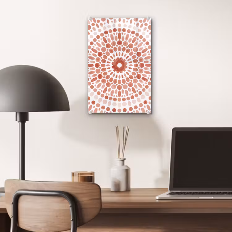 Glas schilderij - Patroon - Cirkels - Abstract - Modern - Rood — 7