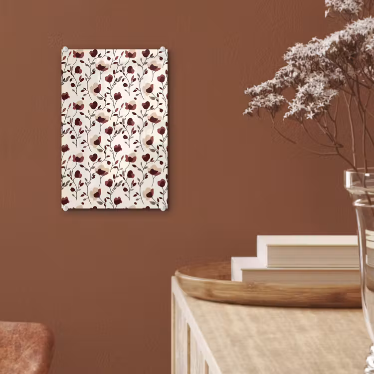 Glas schilderij - Bloemen - Botanisch - Bordeaux — 6