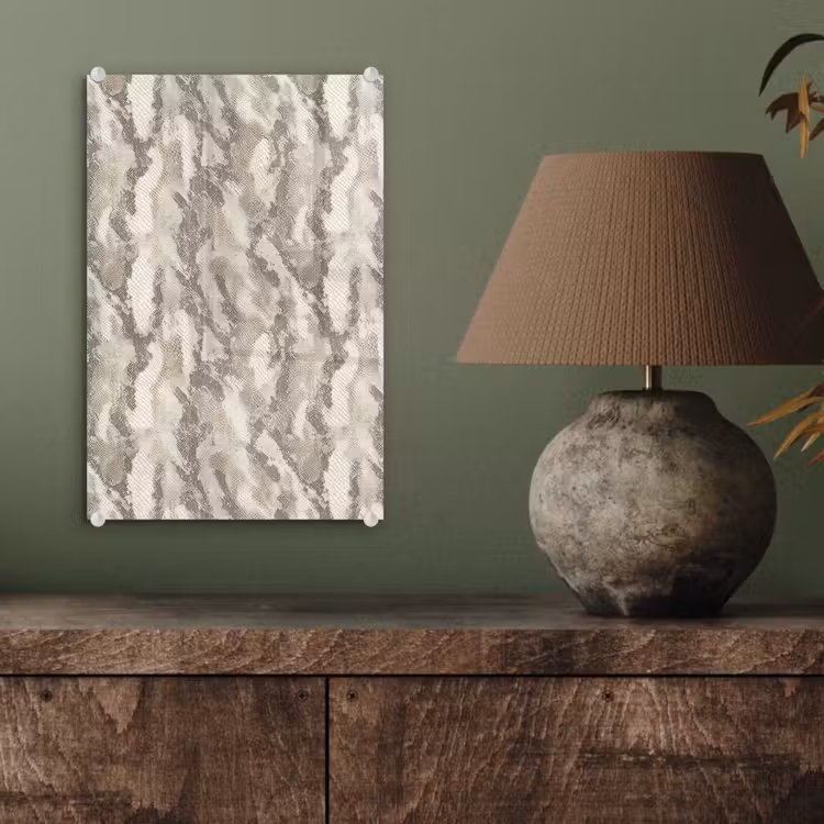 Glas schilderij - Slang - Patroon - Taupe — 4