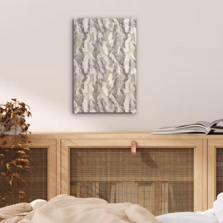 Glas schilderij - Slang - Patroon - Taupe — 5