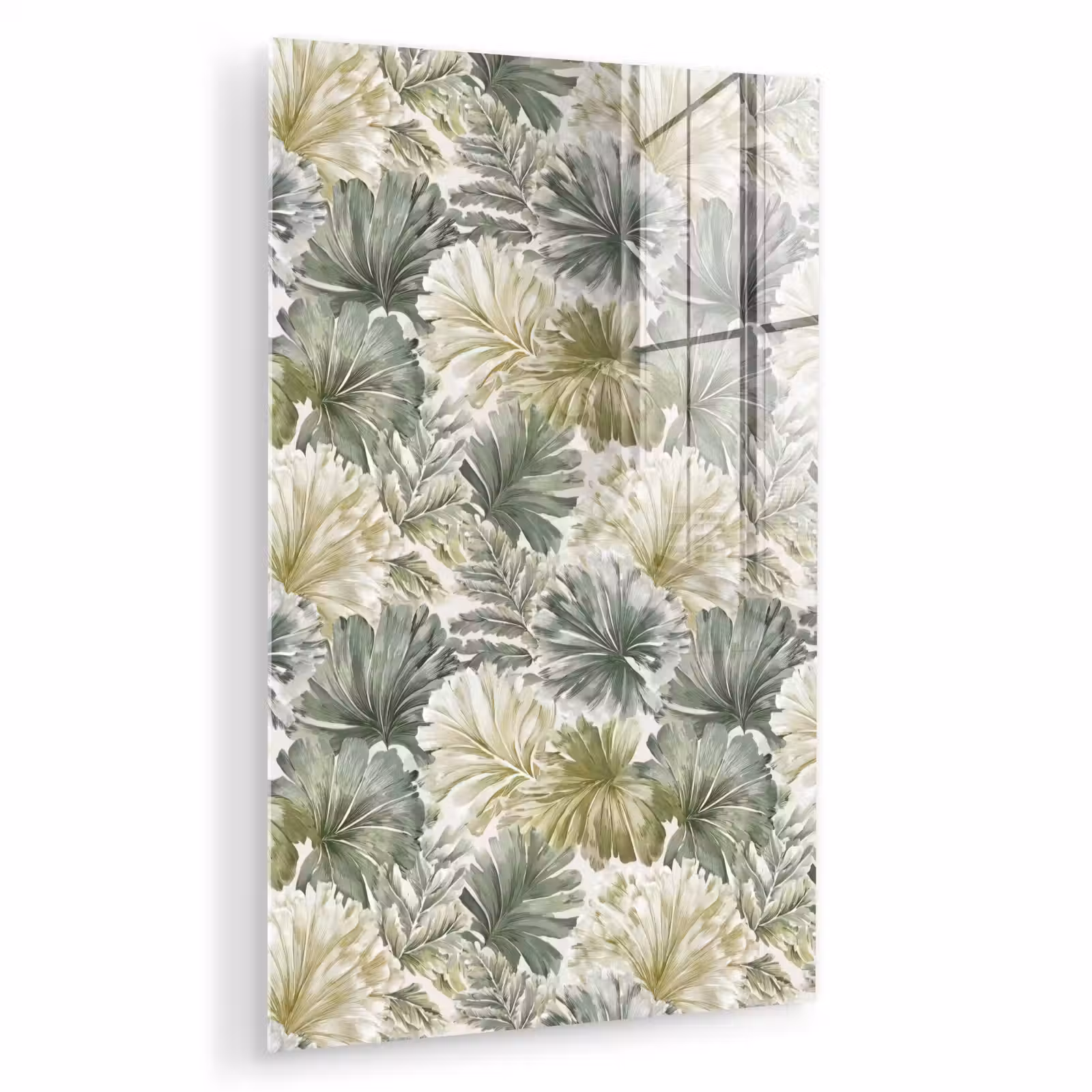 Glas schilderij - Bladeren - Botanisch - Groen — 1