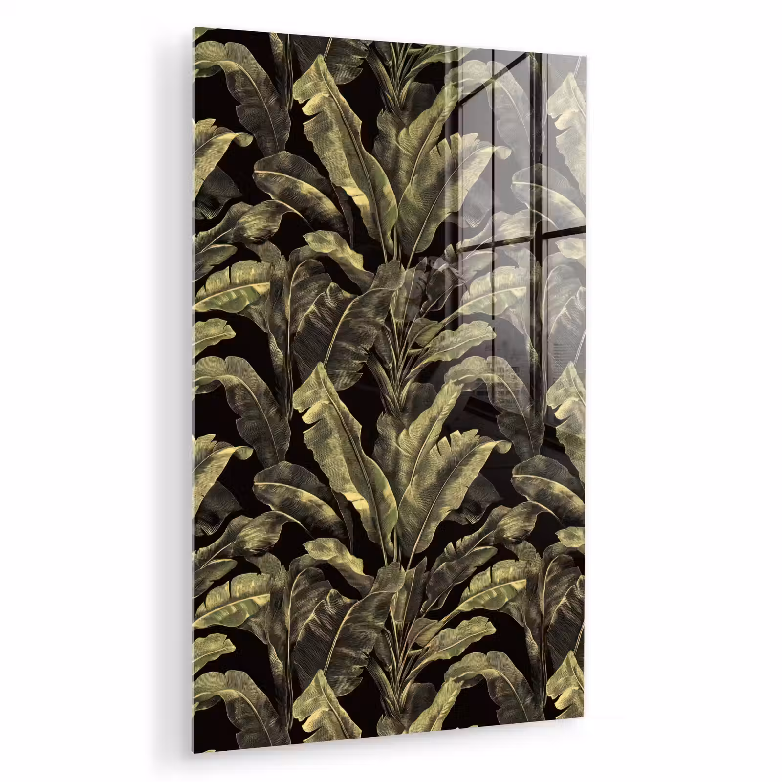 Glas schilderij - Botanisch - Bladeren - Groen — 1