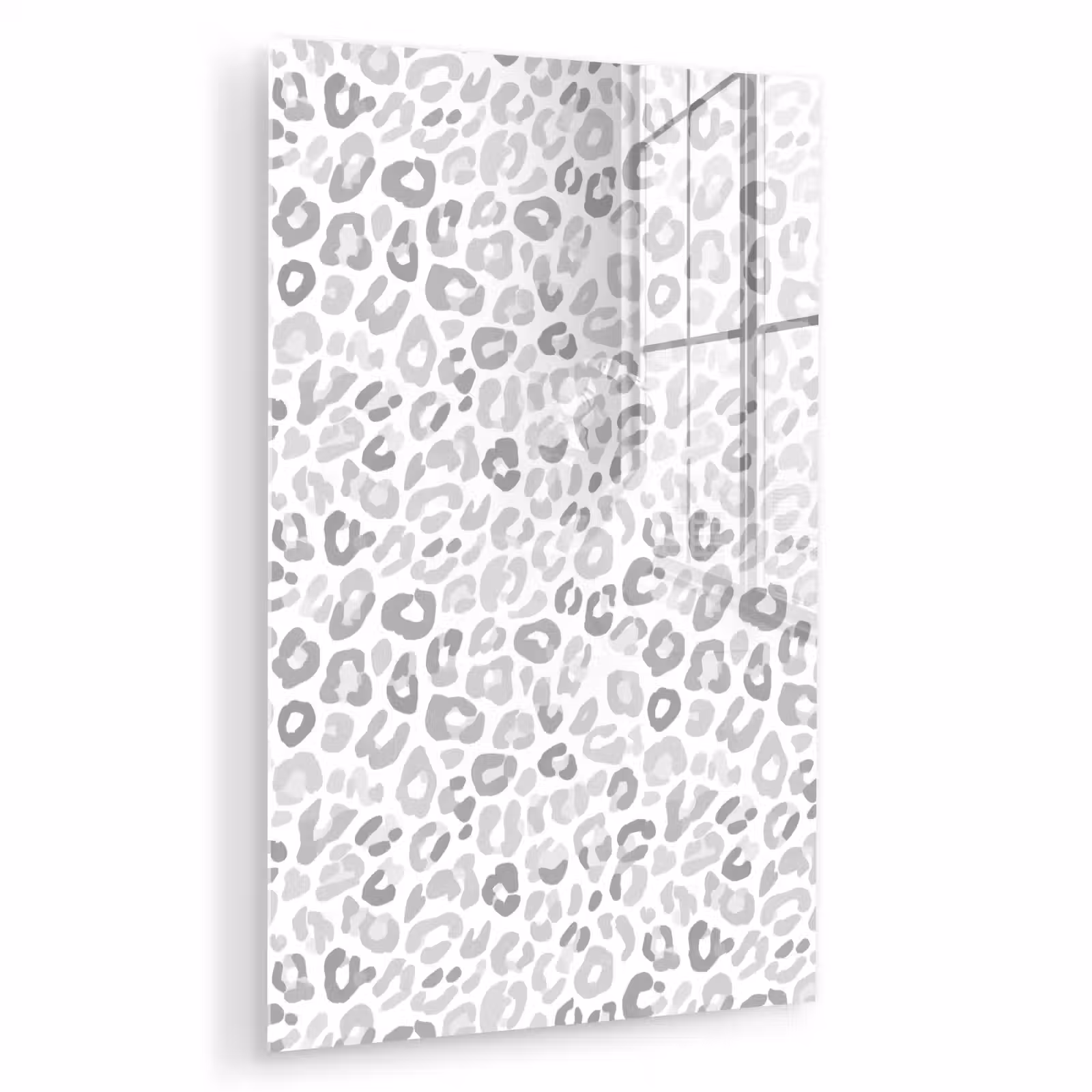 Glas schilderij - Luipaard - Motief - Grijs — 1