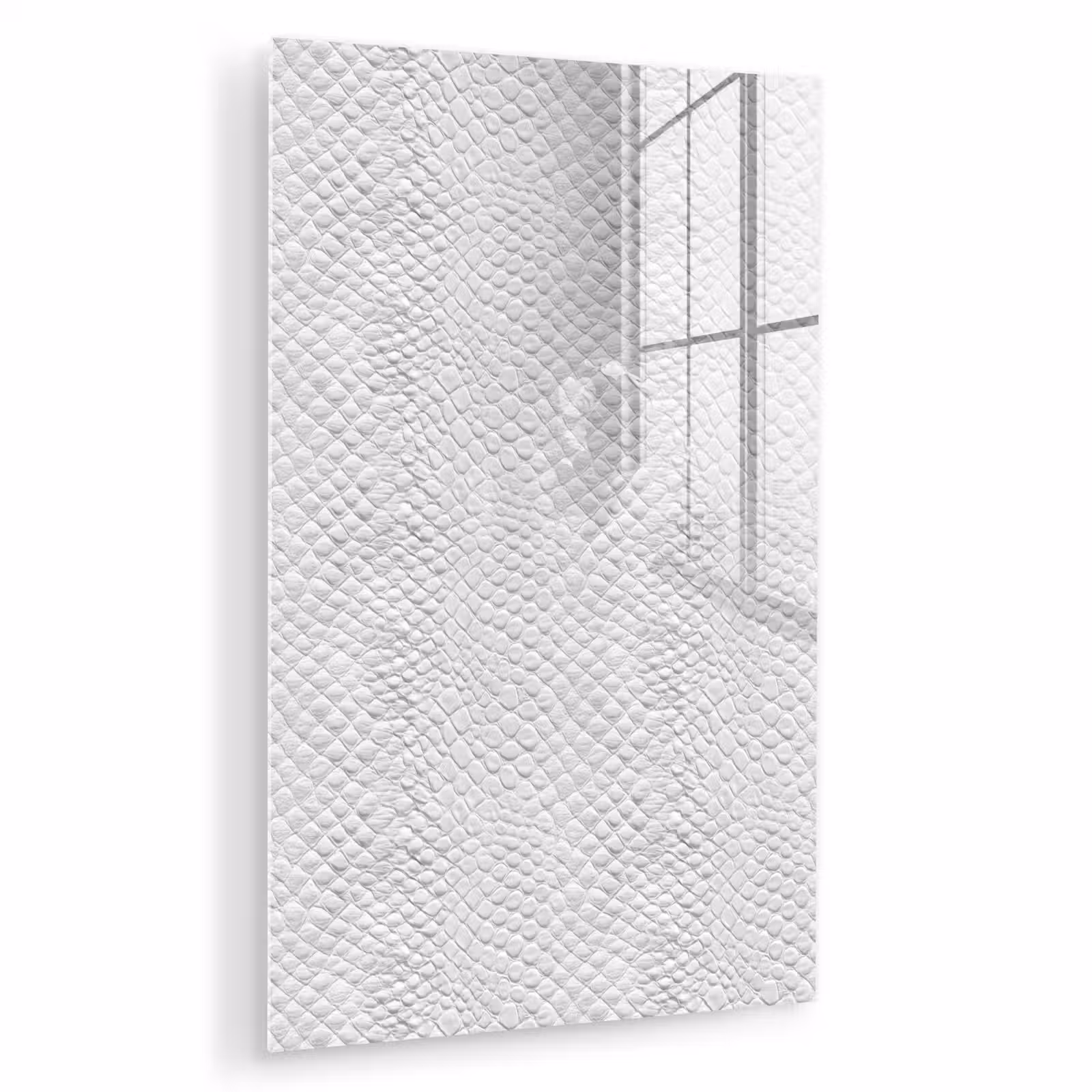 Glas schilderij - Slang - Patroon - Wit — 1