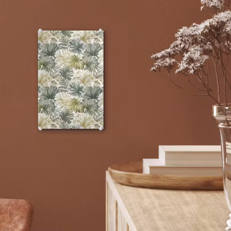 Glas schilderij - Bladeren - Botanisch - Groen — 6