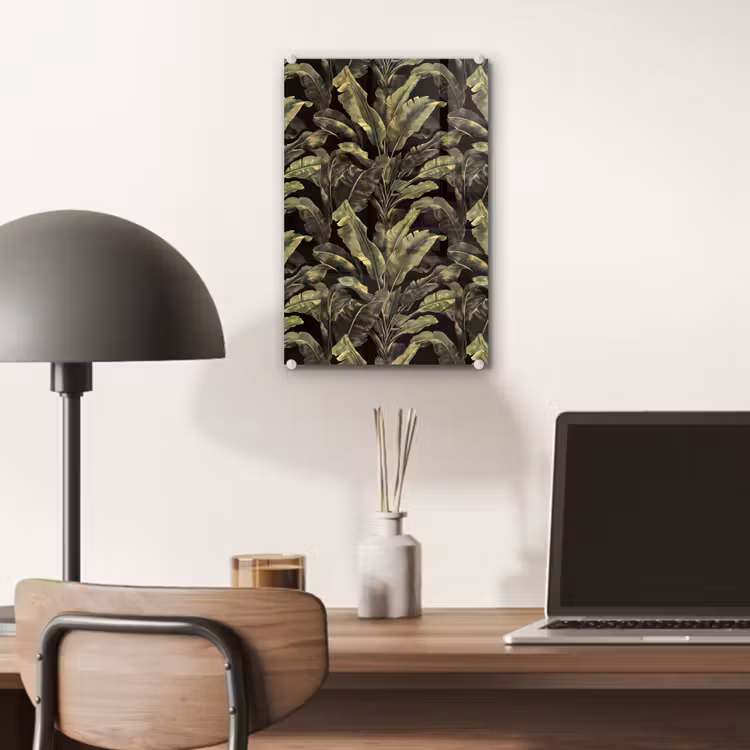 Glas schilderij - Botanisch - Bladeren - Groen — 7