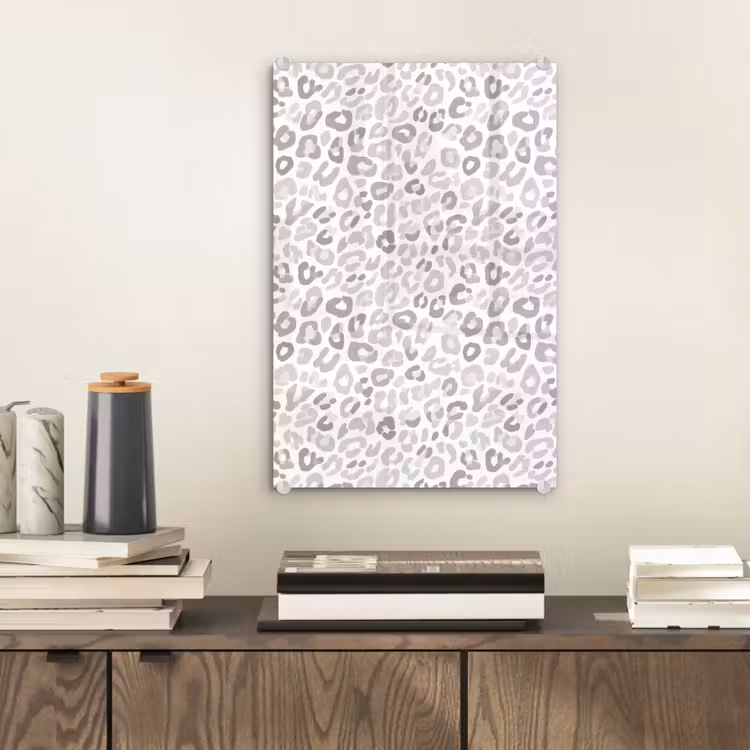 Glas schilderij - Luipaard - Motief - Grijs — 2