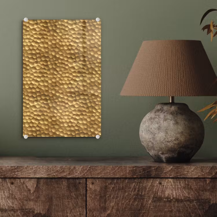 Glas schilderij - Metaal - Dynamisch - Goud — 4