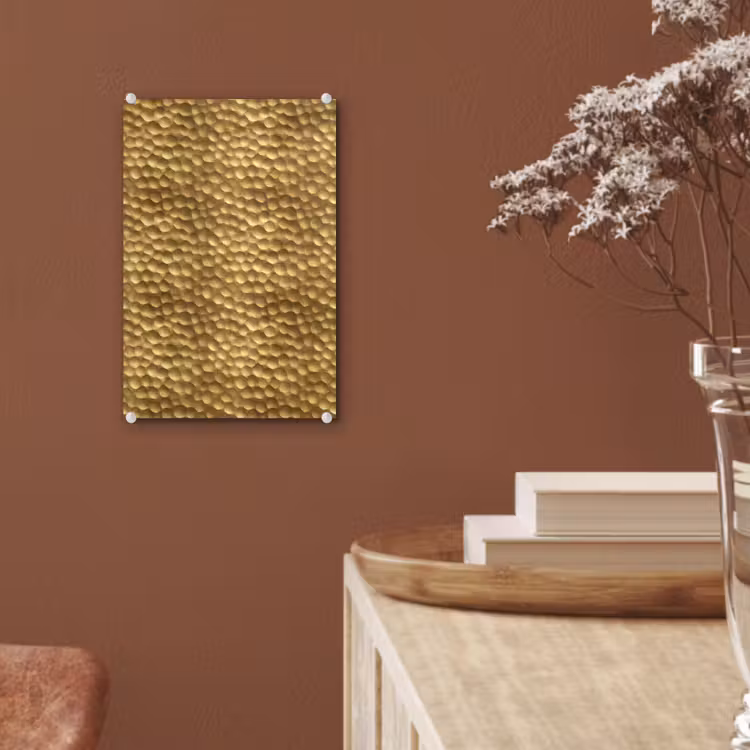 Glas schilderij - Metaal - Dynamisch - Goud — 6
